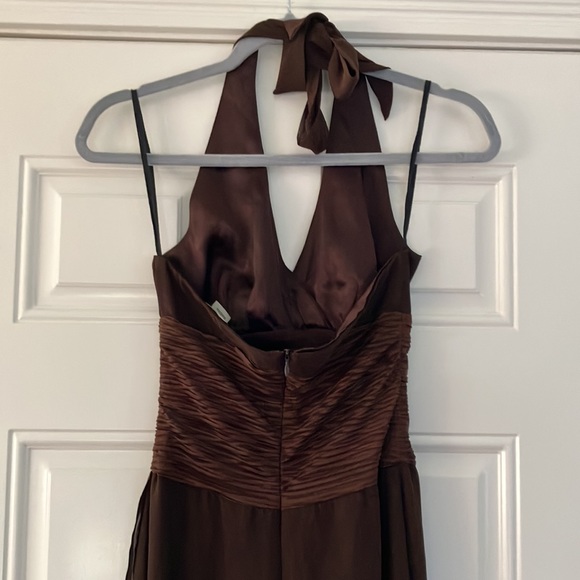 CHICA’S BROWN MAXI LONG FORMAL DRESS SIZE S - Picture 6 of 12